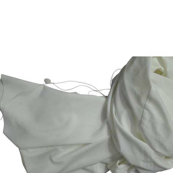 The Edit Women's M Alissa Formal Slip Dress White Low Back High Slit Bridal NWT - Picture 12 of 16